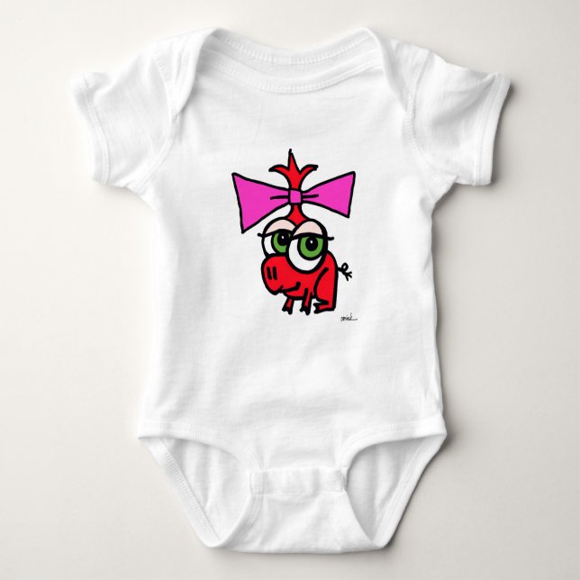 Body snapsuit de sourire affecté de bébé (Devant)