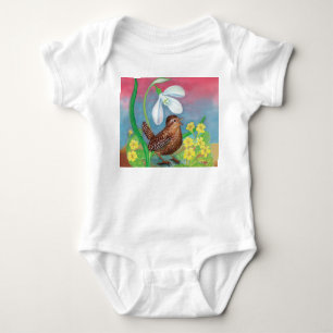 Body Snowdrop & wren oiseau summon le printemps 