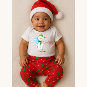 Body Snowman Thème Baby First Christmas