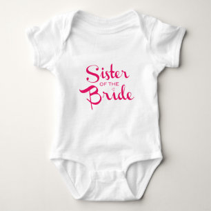 Body Soeur de la mariée rose sur blanc