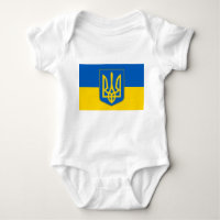 Soin de bébé patriotique avec drapeau Ukraine