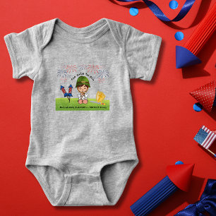 Body Soldat patriotique garçon trop mignon pour pécher