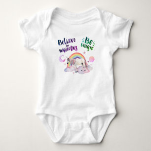 Body Soyez Unique Girly Moon Unicorns Rainbow