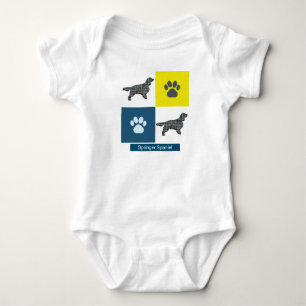 Body Springer Spaniel Chien & Paw Y&B Grille Carré