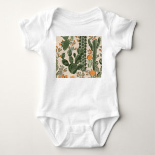 Body Succulents verts, fleurs oranges, papier peint de