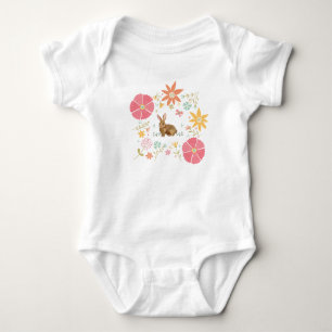 BODY SUITE DE SAUVETAGE DE BÉBÉ 6 MOIS BLANC AVEC BUNNY
