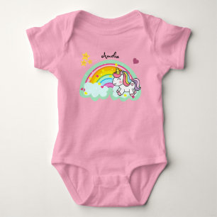 Body Super Cute Unicorn et Rainbow Personnalisé
