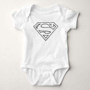 Body Superman S-Shield   Logo Simple Black Outline