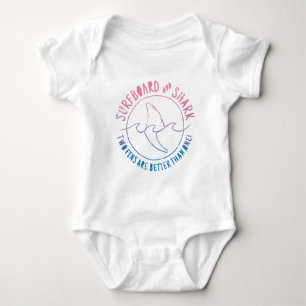 Body Surf Et Requin Drôle Surfer Surf Été