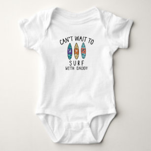 Body Surfer Baby Can't Wait to Surf with Daddy Surfing