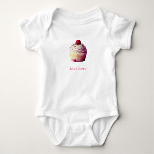Body Sweet Cupcake Jersey Bodysuit, Blanc