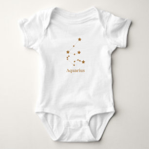 Body Symbole moderne Zodiac Gold Aquarius   Air de l'él