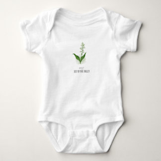 Body T-Shirt Aquarelle Fleur de Naissance Violette de M