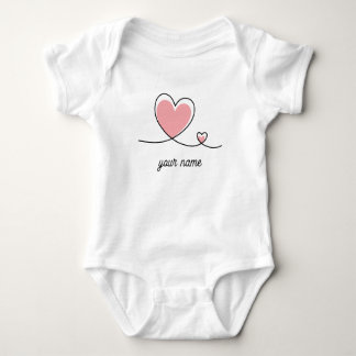 Body T-shirt avec motif de cœur
