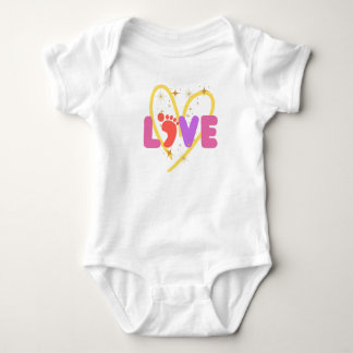 Body T-shirt bambin coloré avec coeur