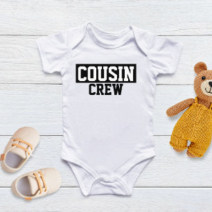 Body T-shirt bébé Cousin Crew noir et blanc