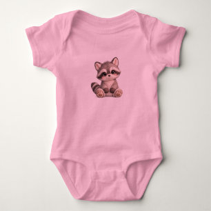 Body T-shirt bébé fille avec un ourson en peluche de Ra