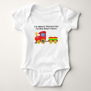 Body T-shirt bébé grand frère Train Coloré
