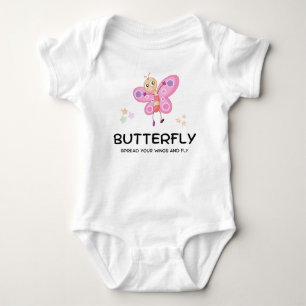 Body T-shirt bébé papillon