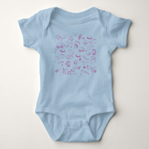 Body T-shirt bébé rose amusant