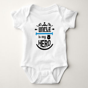 Body T-shirt bébé Tonton est mon héros