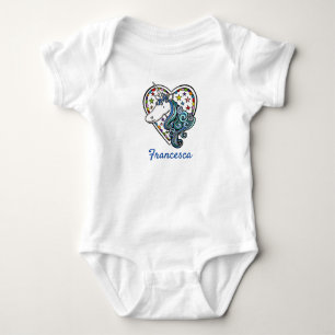 Body T-shirt Coeur Unicorne