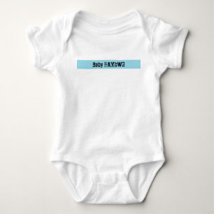 Body T-shirt concepteur HAMbWG pour bébé - Bleu bande