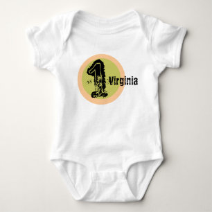 Body T-shirt d'anniversaire de nom et d'âge de cercle