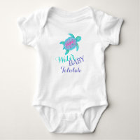 T-shirt d'art d'aqua tortue rose