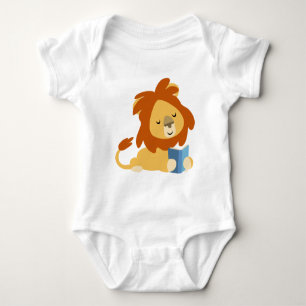 Body T-shirt de bébé de lion de bande dessinée de