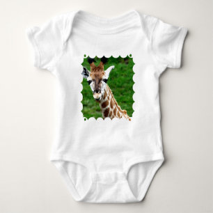 Body T-shirt de bébé de photo de girafe
