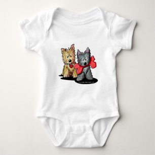 Body T-shirt de nourrisson de duo de Terrier de cairn