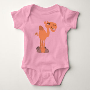 Body T-shirt de sourire de bébé de chameau de bande