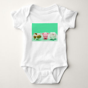 Body T-shirt drôle de moutons de porc de vache à