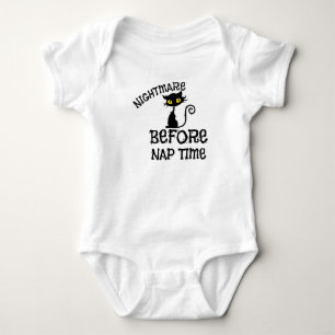 Body T-Shirt en jersey fin pour bébé chat noir Hallowee