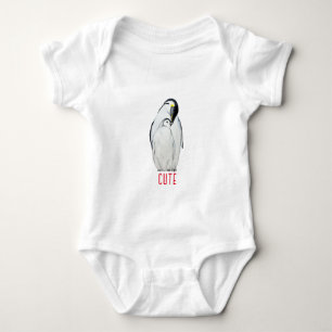 Body T-shirt famille adorable de manchots empereurs