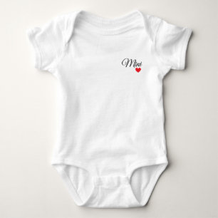 Body T-shirt famille cœur personnalisé -> T-shirt famil