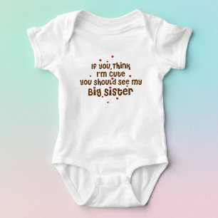 Body T-shirt Grande Sœur mignonne pour Petite Sœur