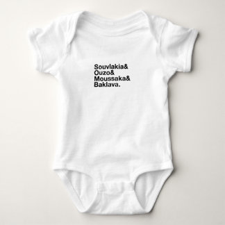 Body T-shirt grec d'esperluète de nourriture
