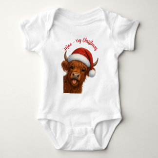 Body T-Shirt Joyeux Noël à vache
