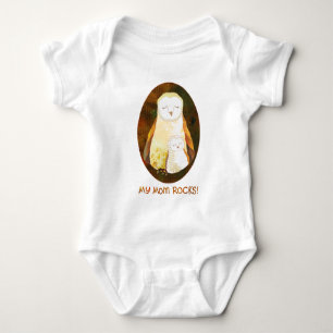 Body T-shirt mignon de nourrisson de bébé et de maman
