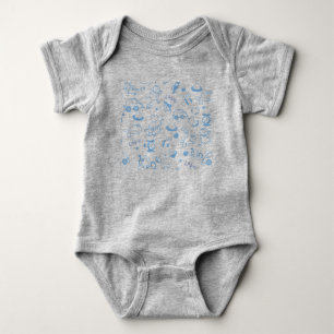 Body T-shirt Motif Bébé bleu mou