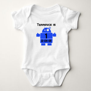 Body T-shirt personnalisable d'anniversaire de robot