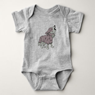 Body T-shirt Wolf Howling mignon