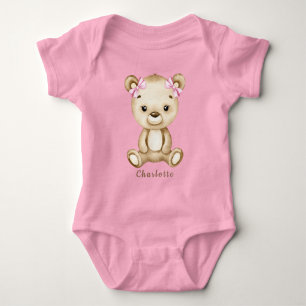 Body Teddy Bear Girl Baby Bodysuit