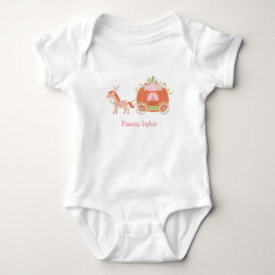 Body Tee-shirt bébé fille princesse calèche citrouille 