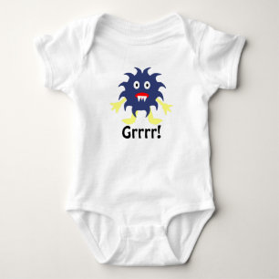 Body Tenue bébé monstre bleu foncé