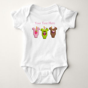 Body Tenue de bébé personnalisée avec nom sur corde à l