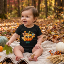Tenue de bébé personnalisée pour Halloween Citroui