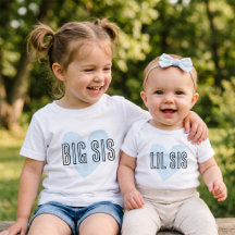 Tenues assorties pour frères et sœurs LIL SIS Cœur